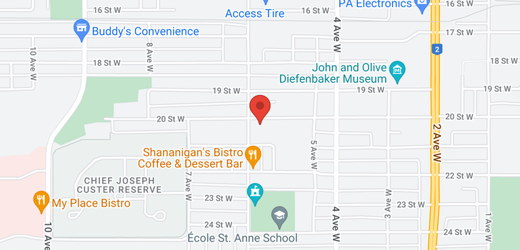 map of 575 20th ST W